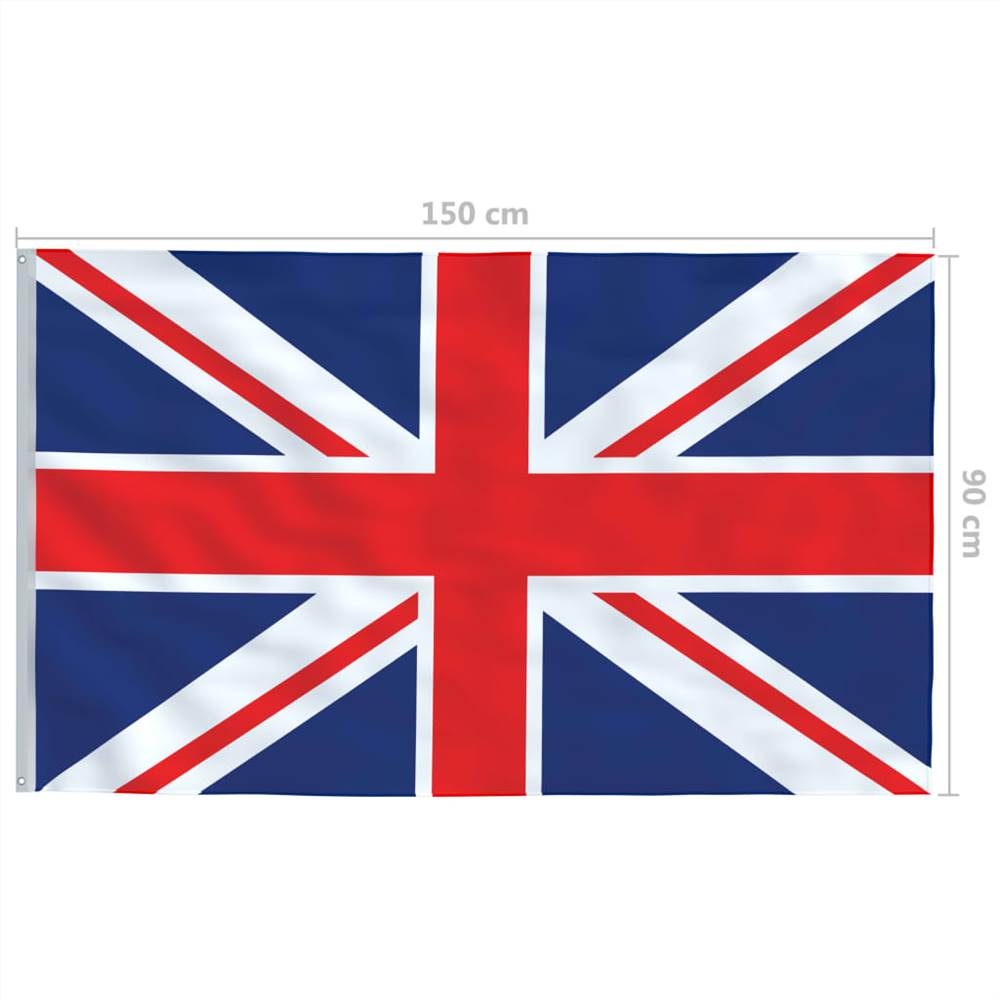 UK Flag and Pole Aluminium 6,2 m