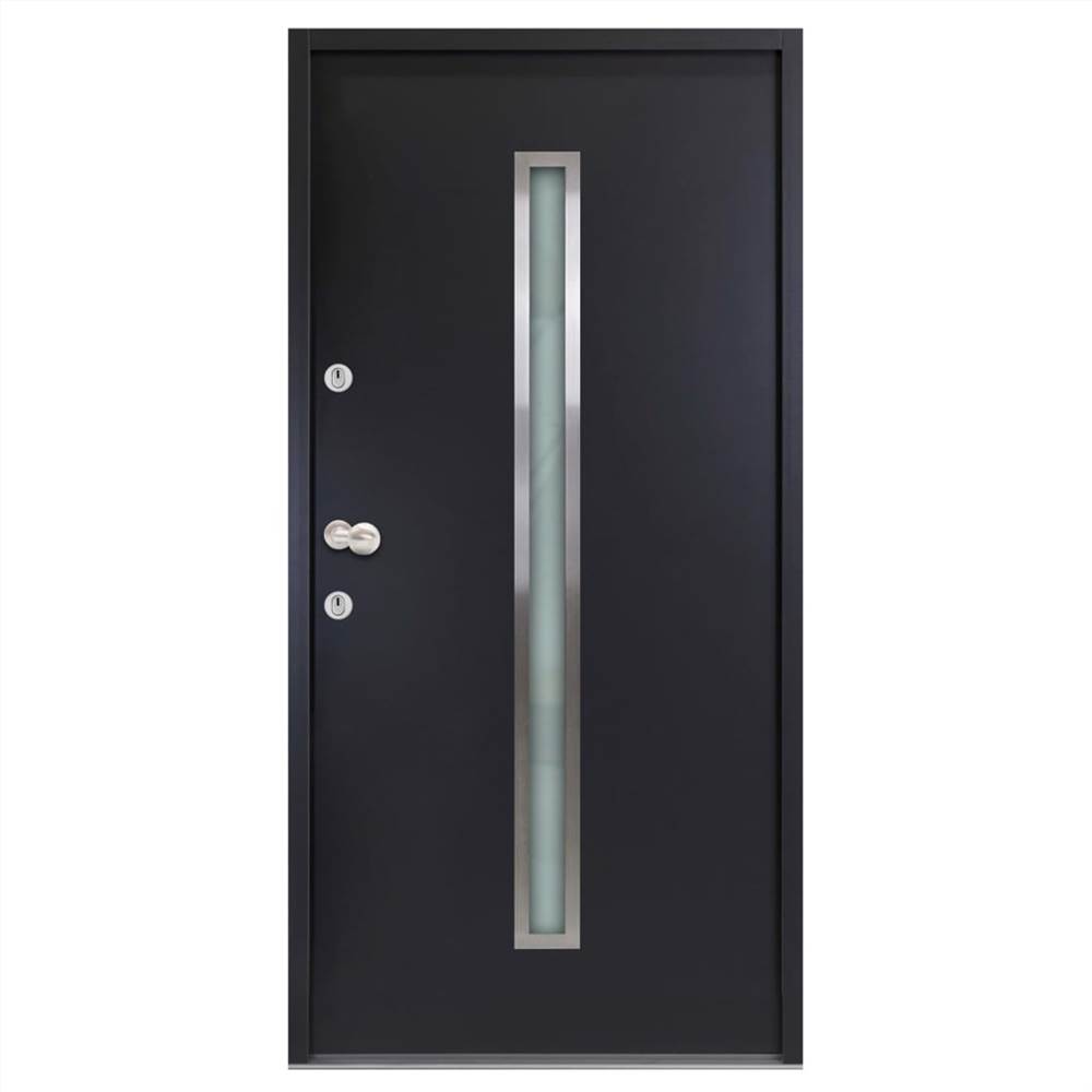 Aluminium Front Door Anthracite 90x200 cm