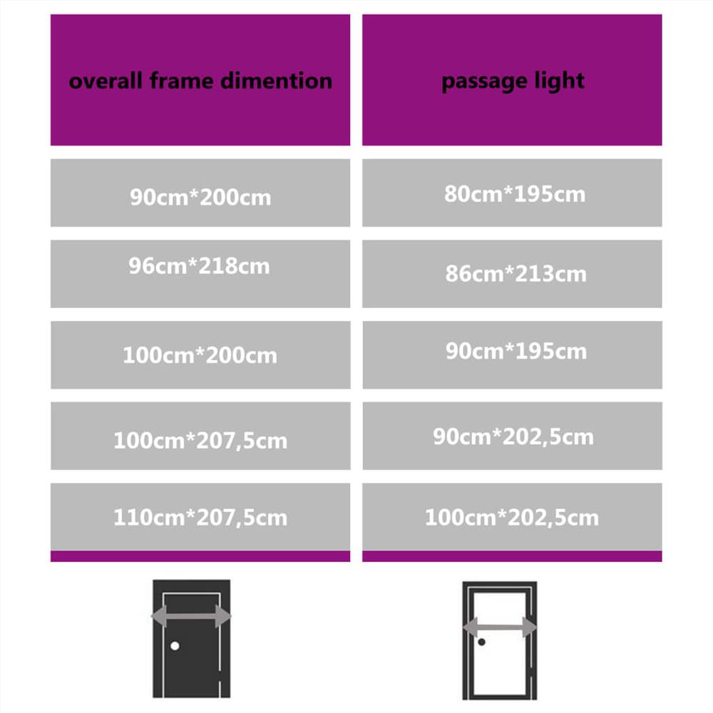 Aluminium Front Door White 110x207.5 cm