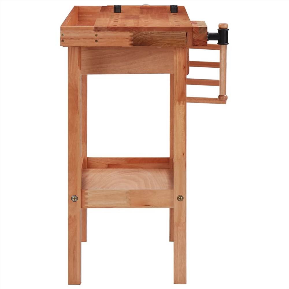 Carpentry Workbench with Drawer and 2 Vices Hardwood