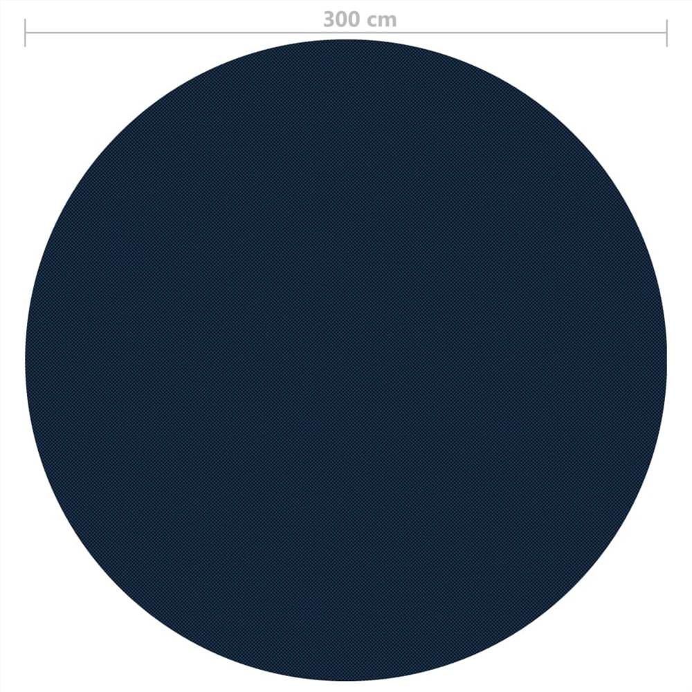 Floating PE Solar Pool Film 300 cm Black and Blue