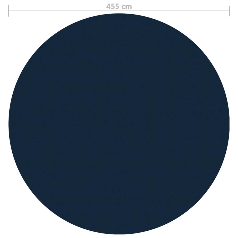 Floating PE Solar Pool Film 455 cm Black and Blue