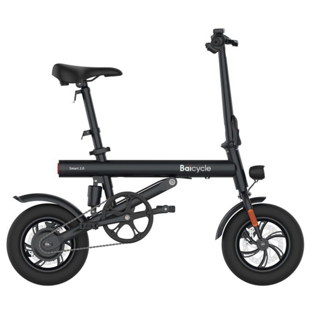 

Baicycle Mini Electric Folding Bike 12 Inch tire 7.8Ah Battery 250W Motor Max Speed 25km/h Dual Disk brake moped mode max 50km range Aluminum alloy body 3 Riding Modes - Black