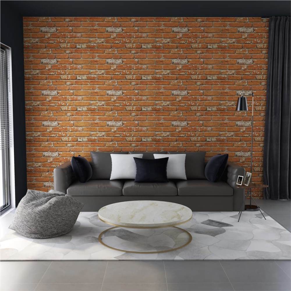 3D Wall Panels with Light Brown Brick Design 11 pcs EPS