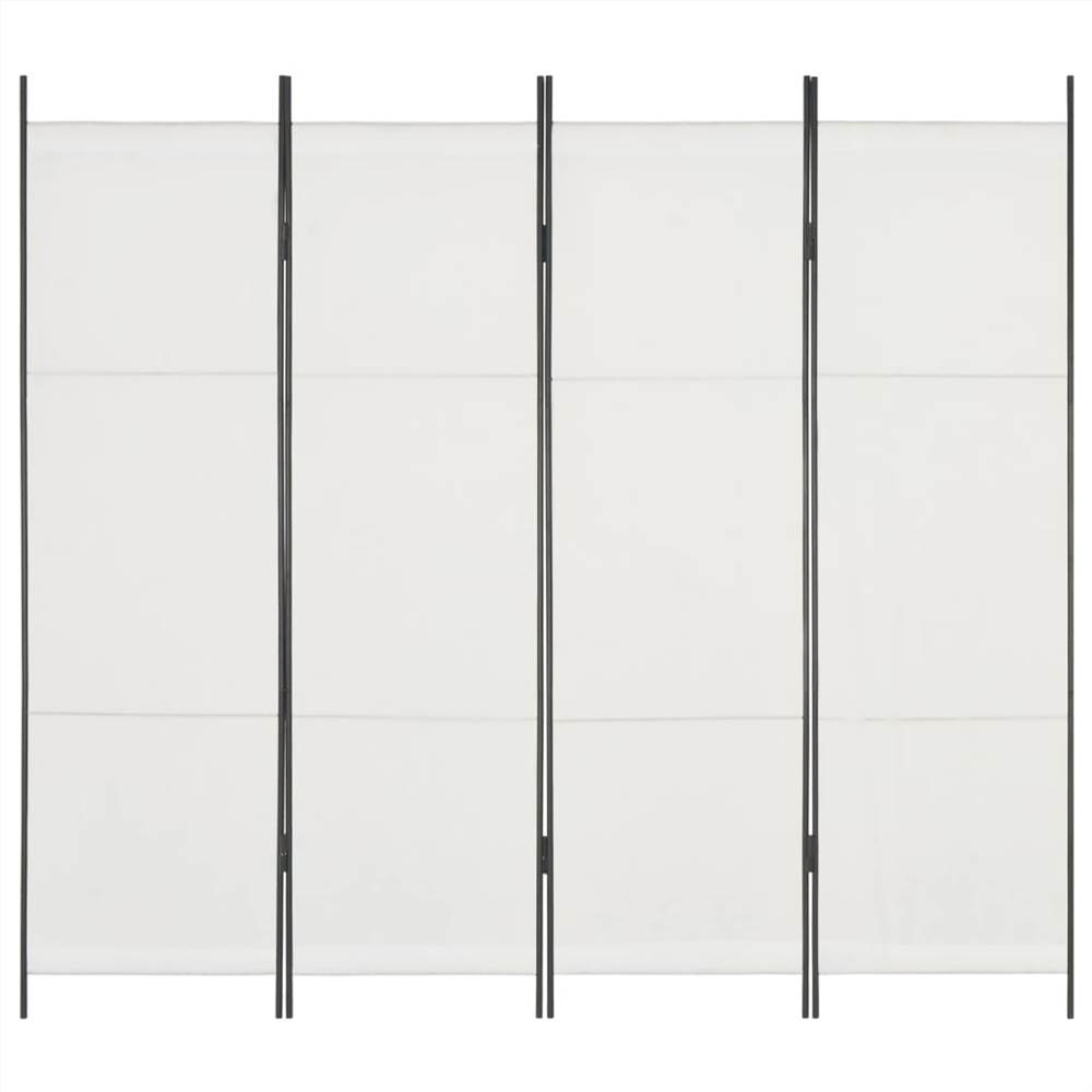 

4-Panel Room Divider White 200x180 cm