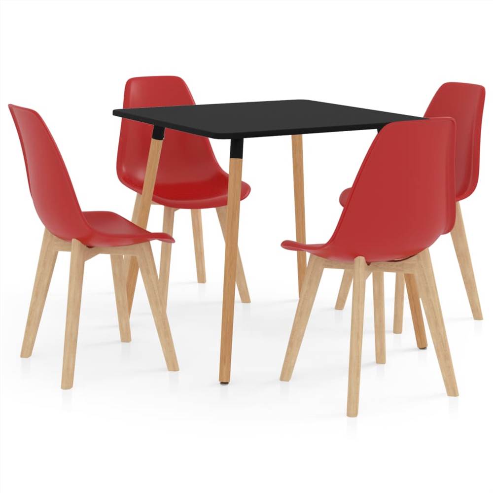

5 Piece Dining Set Red