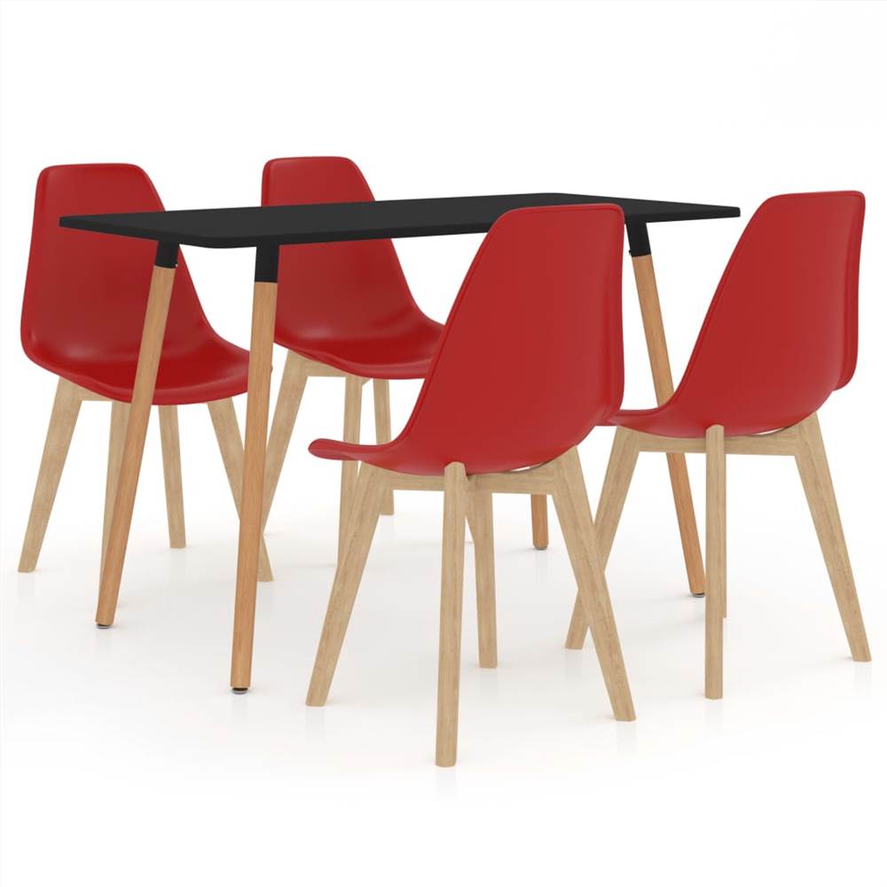 

5 Piece Dining Set Red