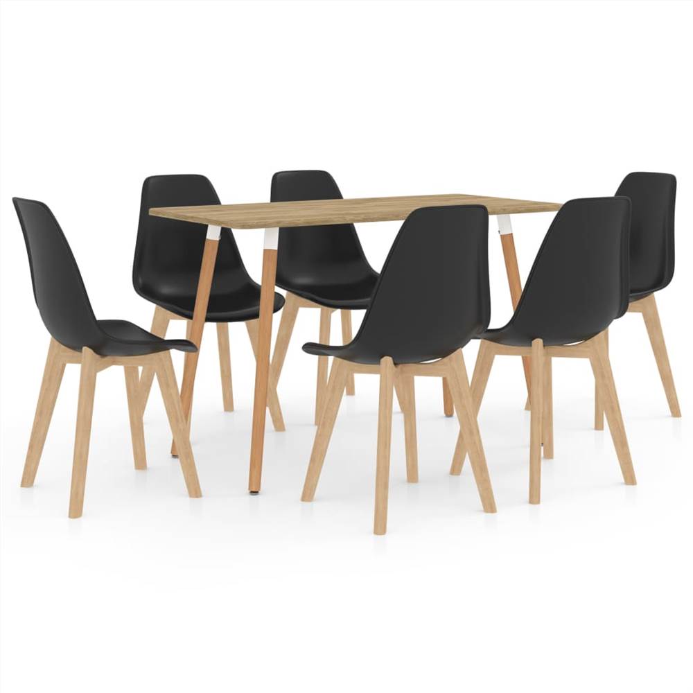 

7 Piece Dining Set Black