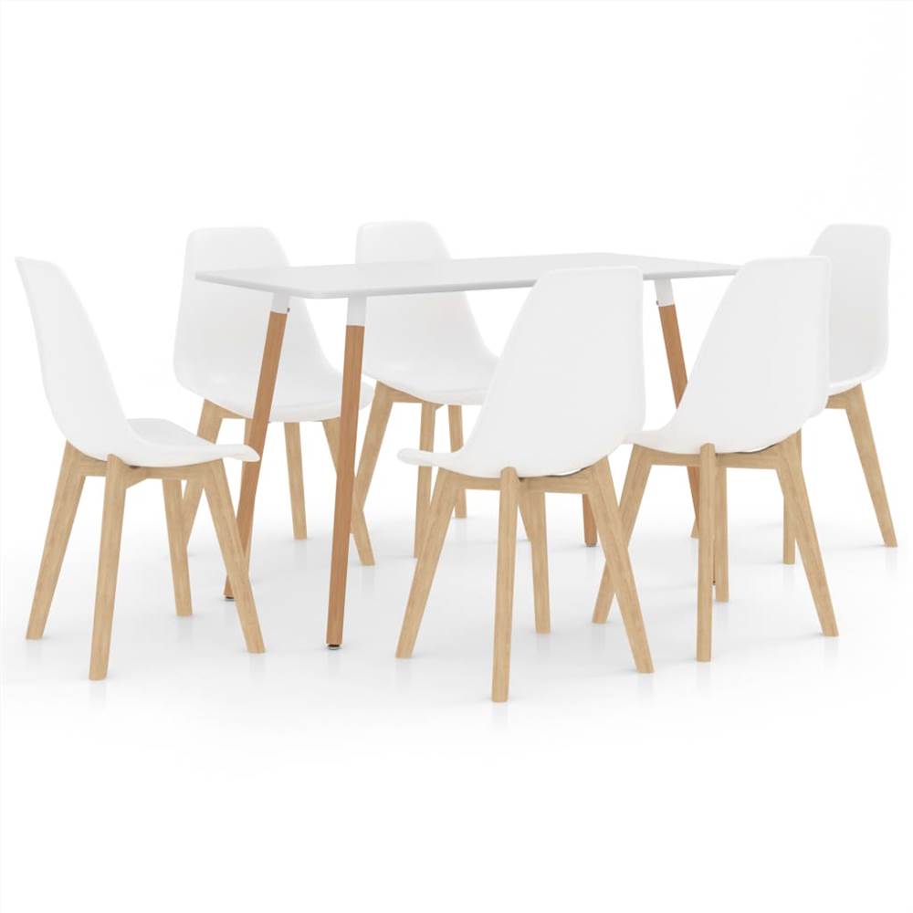 

7 Piece Dining Set White