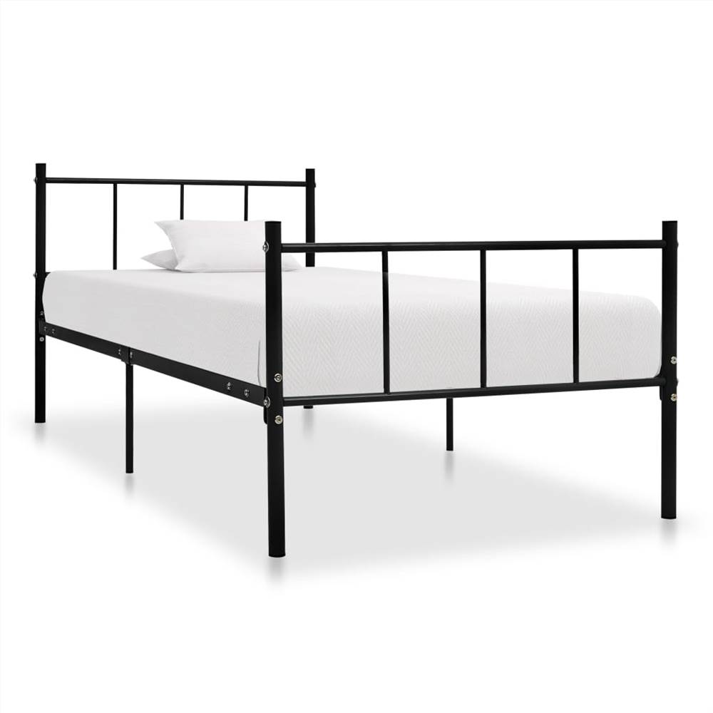 

Bed Frame Black Metal 100x200 cm