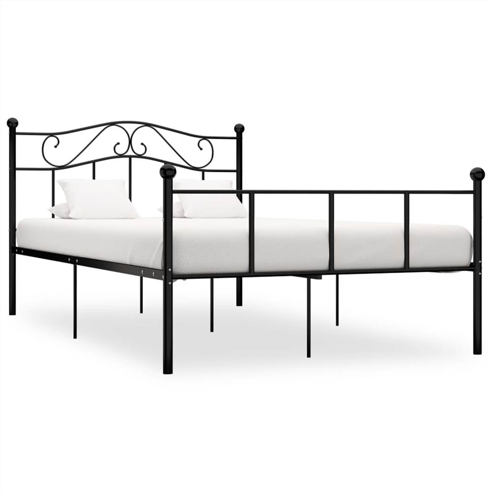 

Bed Frame Black Metal 160x200 cm