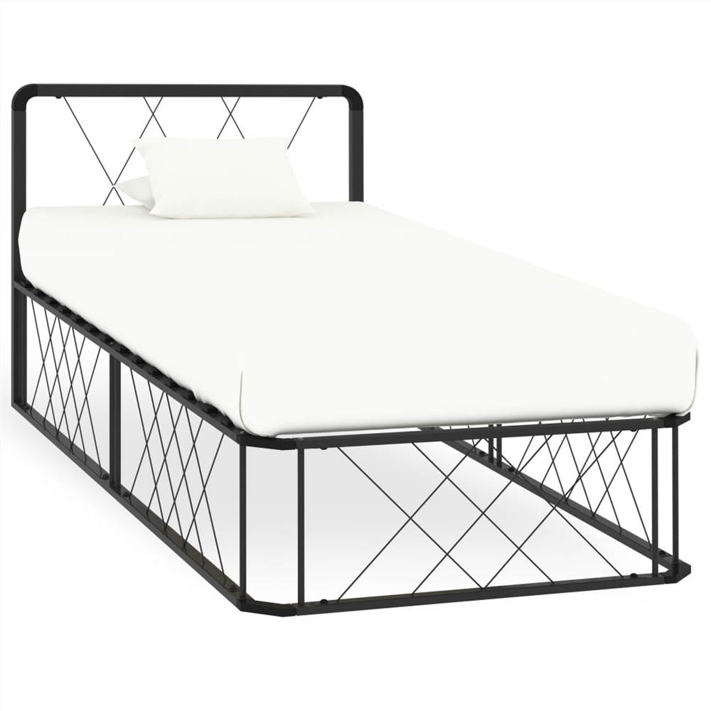

Bed Frame Grey Metal 90x200 cm