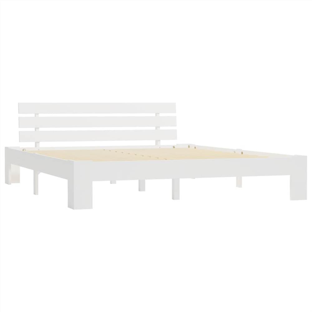 

Bed Frame White Solid Pine Wood 160x200 cm