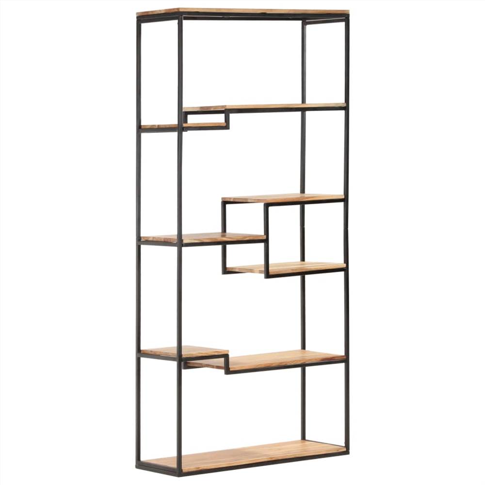 Bookcase 80x30x180 cm Solid Acacia Wood
