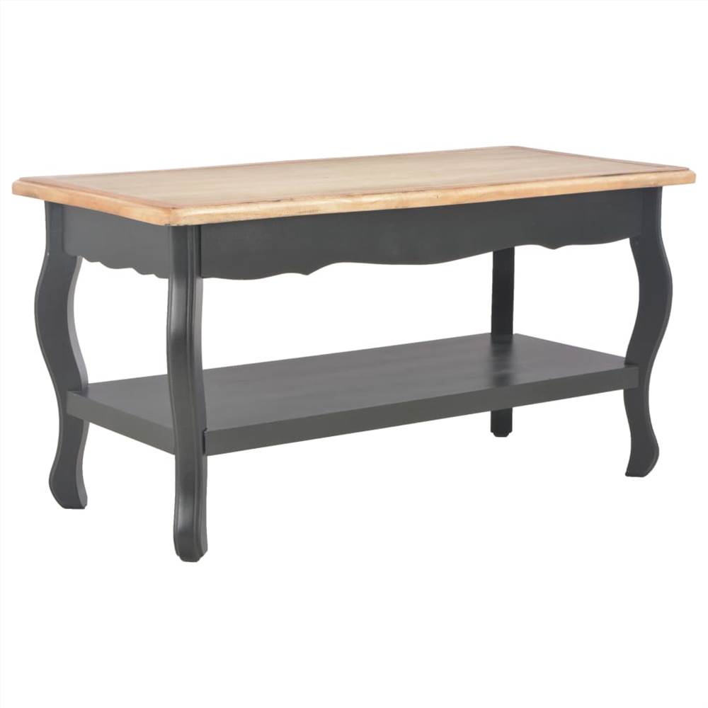 

Coffee Table Black and Brown 87.5x42x44 cm Solid Pine Wood