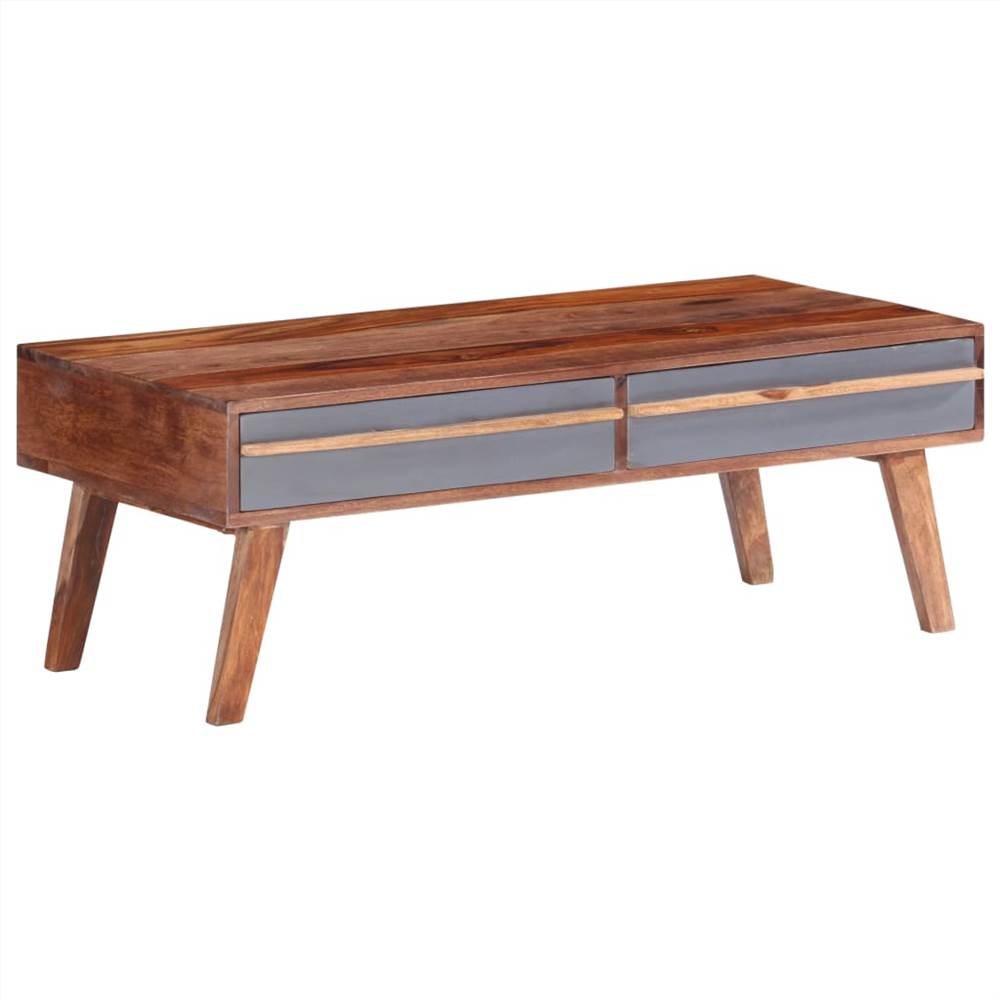 

Coffee Table Grey 110x50x40 cm Solid Sheesham Wood