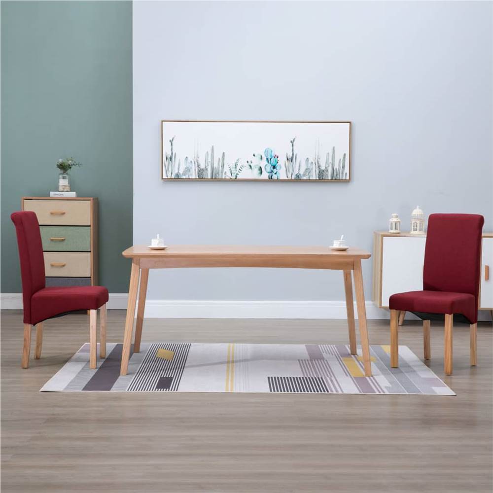 

Dining Chairs 2 pcs Red Fabric
