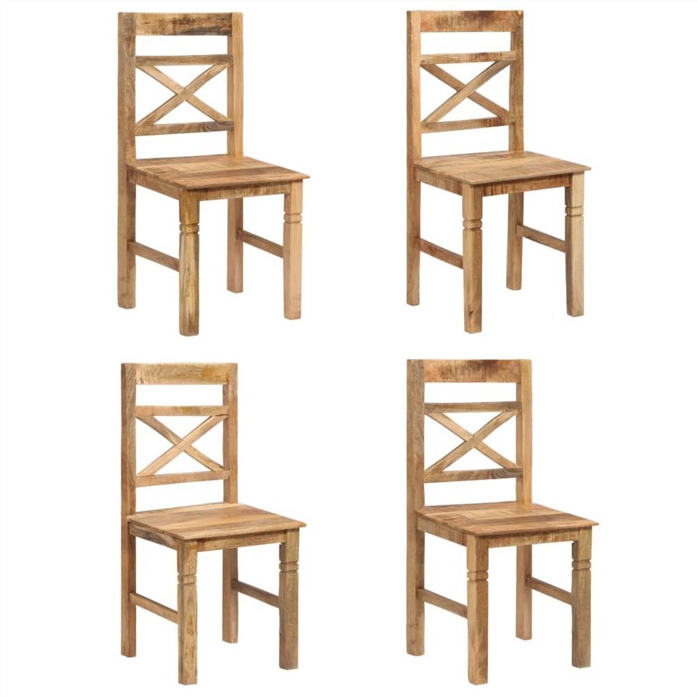 

Dining Chairs 4 pcs Solid Mango Wood