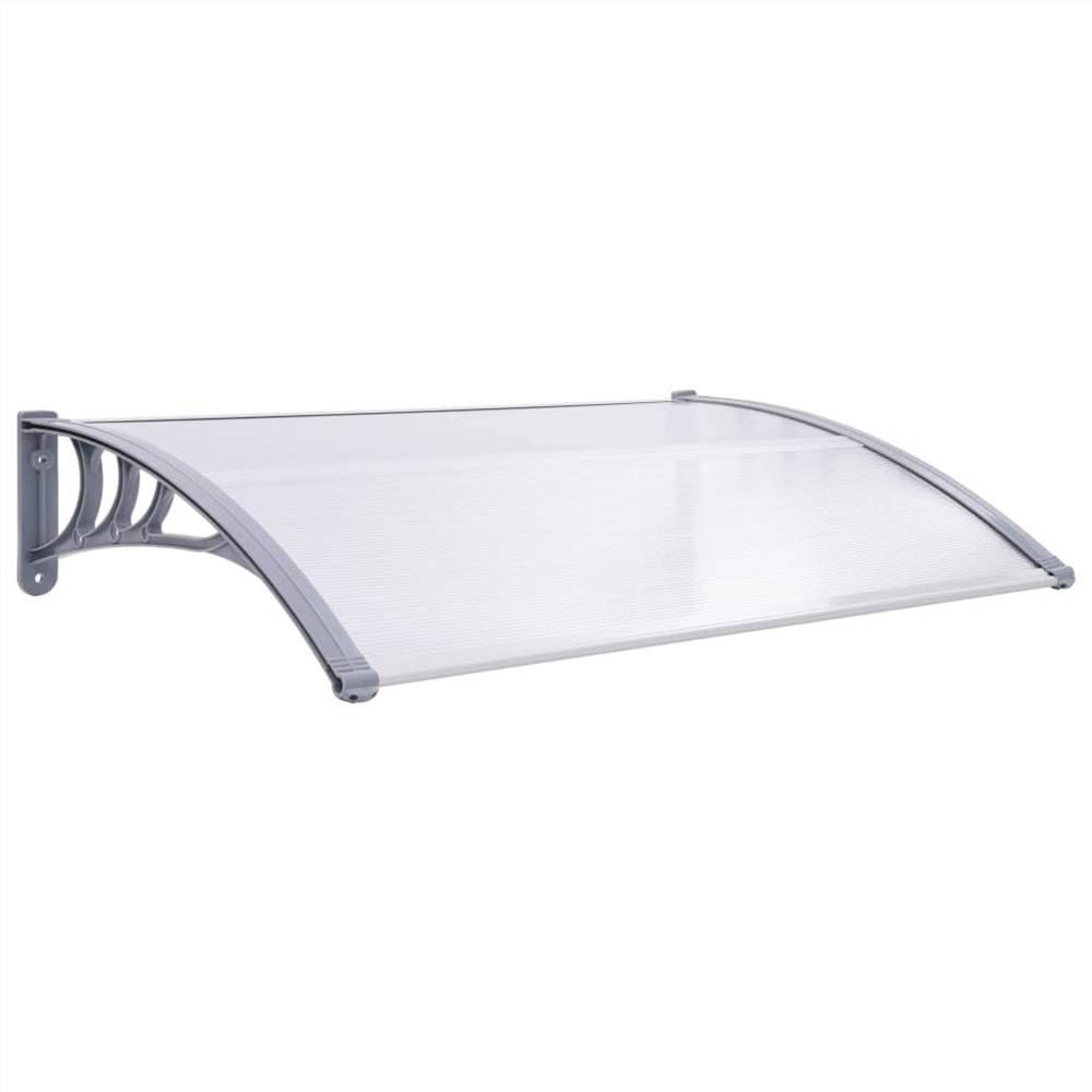 

Door Canopy Grey and Transparent 120x80 cm PC