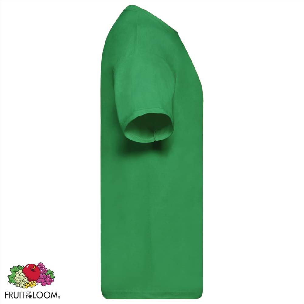 Fruit of the Loom Original T-shirts 5 pcs Green M Cotton