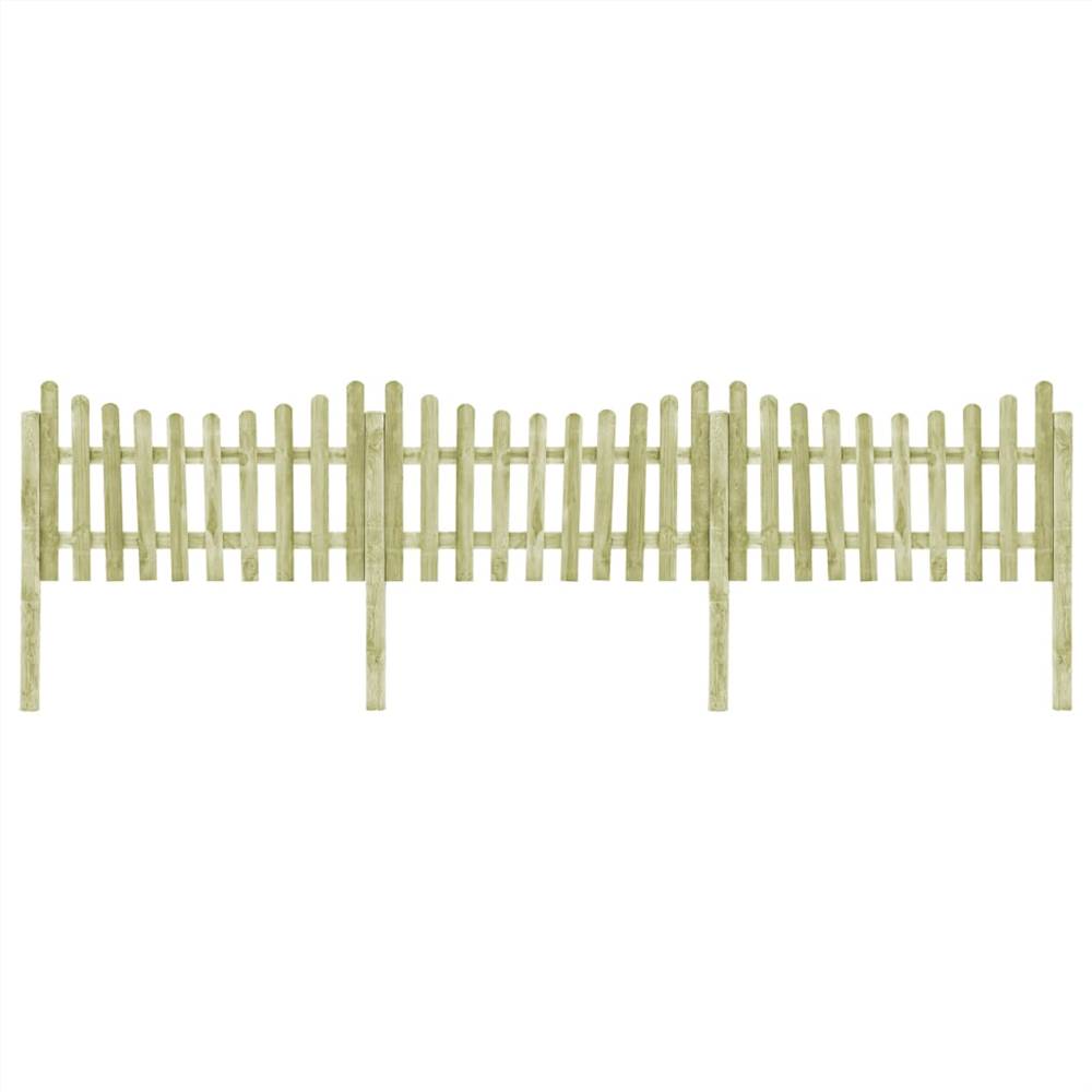

Garden Fence with 4 Posts Impregnated Pinewood 510x100 cm