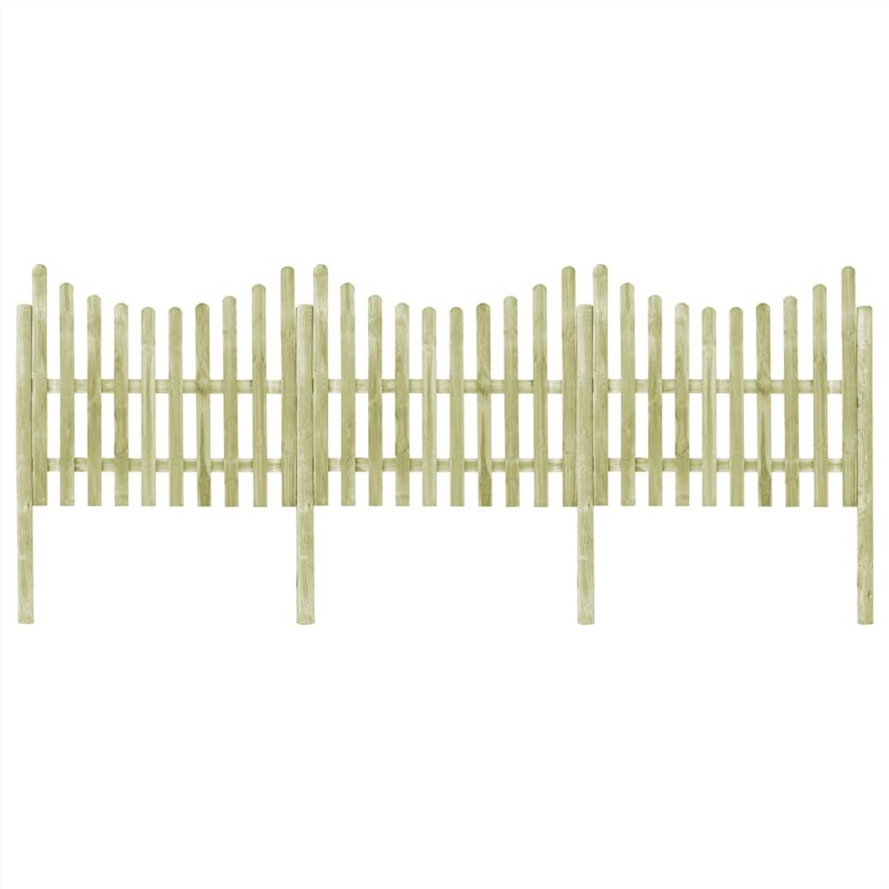 Garden Fence with 4 Posts Impregnated Pinewood 510x150 cm