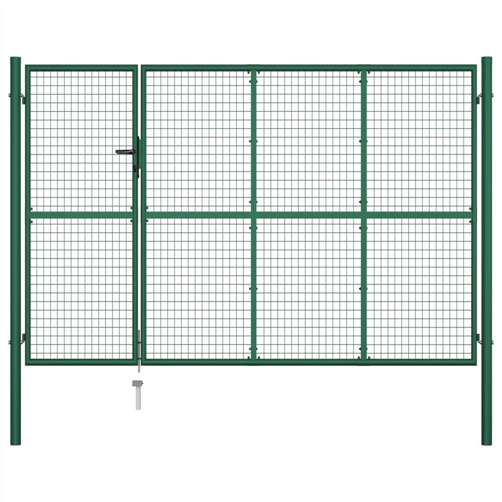 

Garden Gate Steel 350x200 cm Green