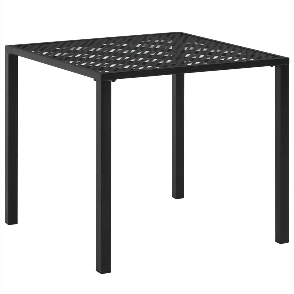 

Garden Table Black 80x80x72 cm Steel