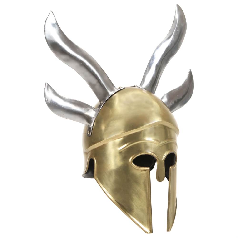 Шлем греческого воина Античная копия LARP Латунь Сталь