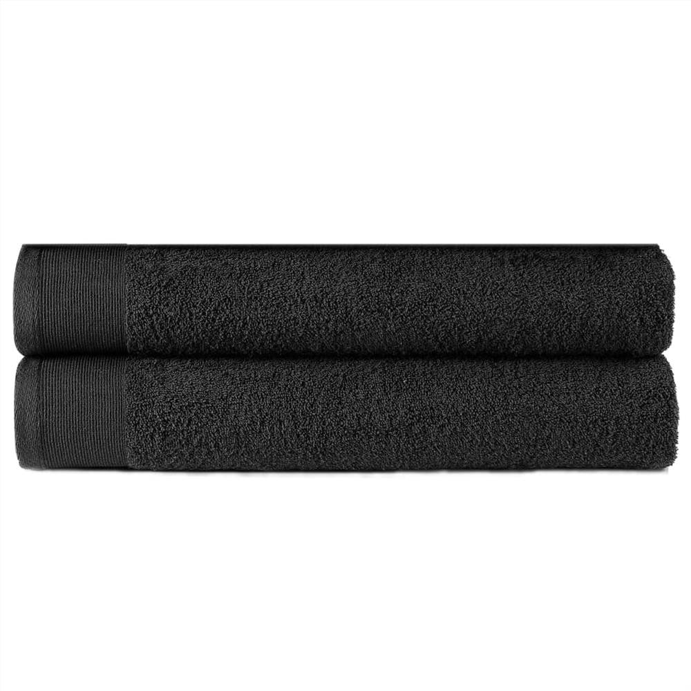 

Hand Towels 2 pcs Cotton 450 gsm 50x100 cm Black