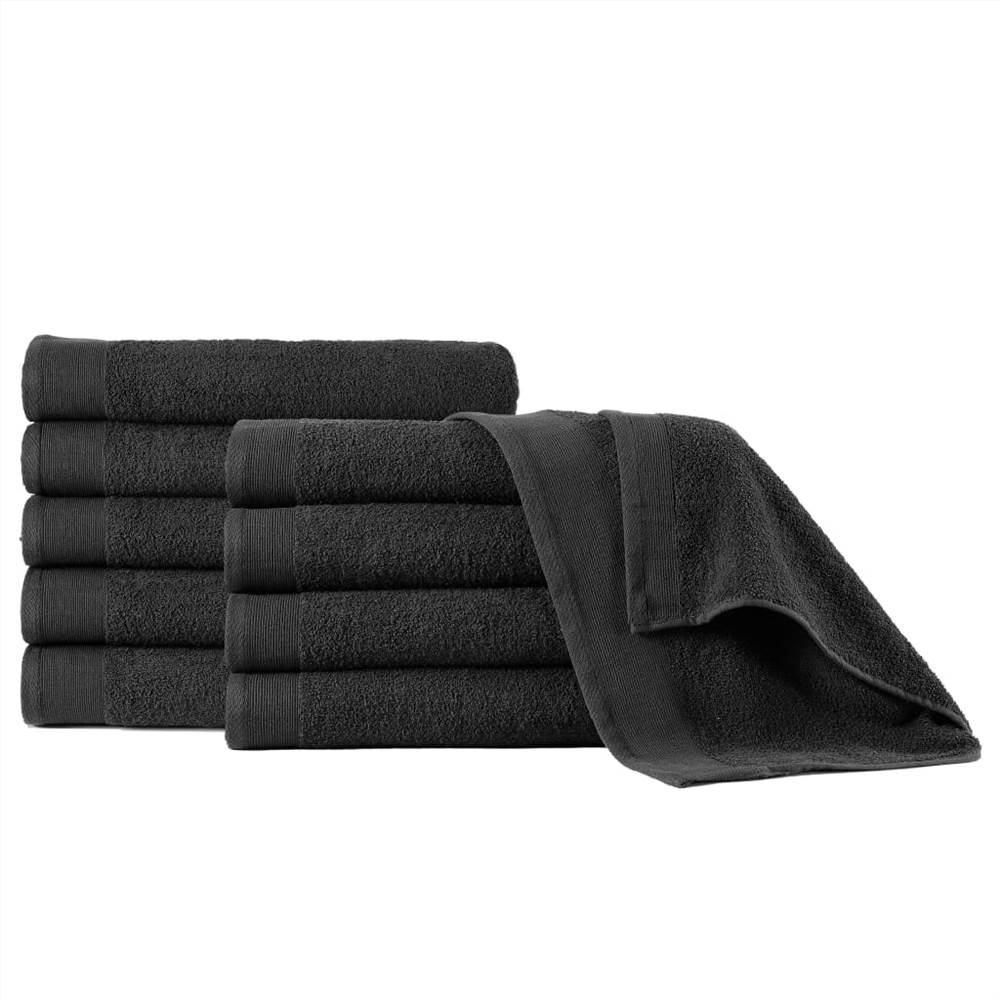 

Hand Towels 5 pcs Cotton 450 gsm 50x100 cm Black