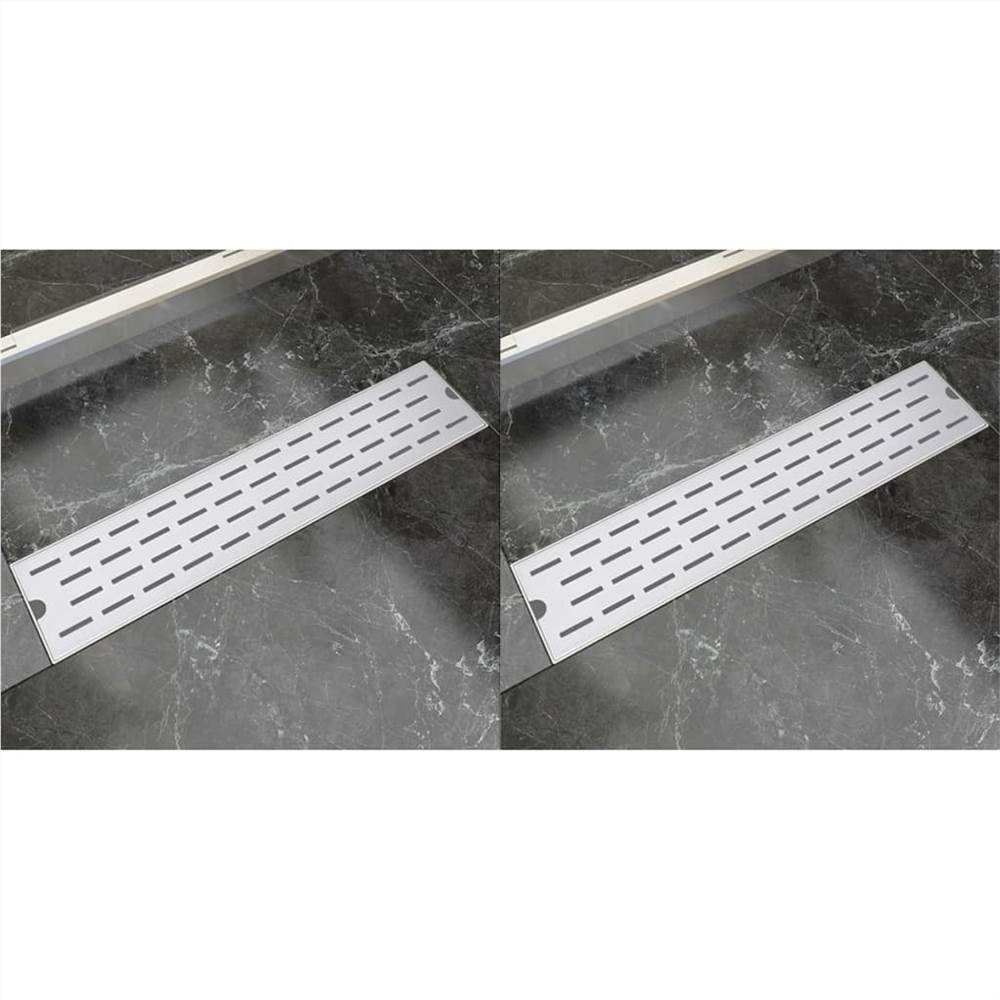 

Linear Shower Drain 2 pcs Line 530x140 mm Stainless Steel