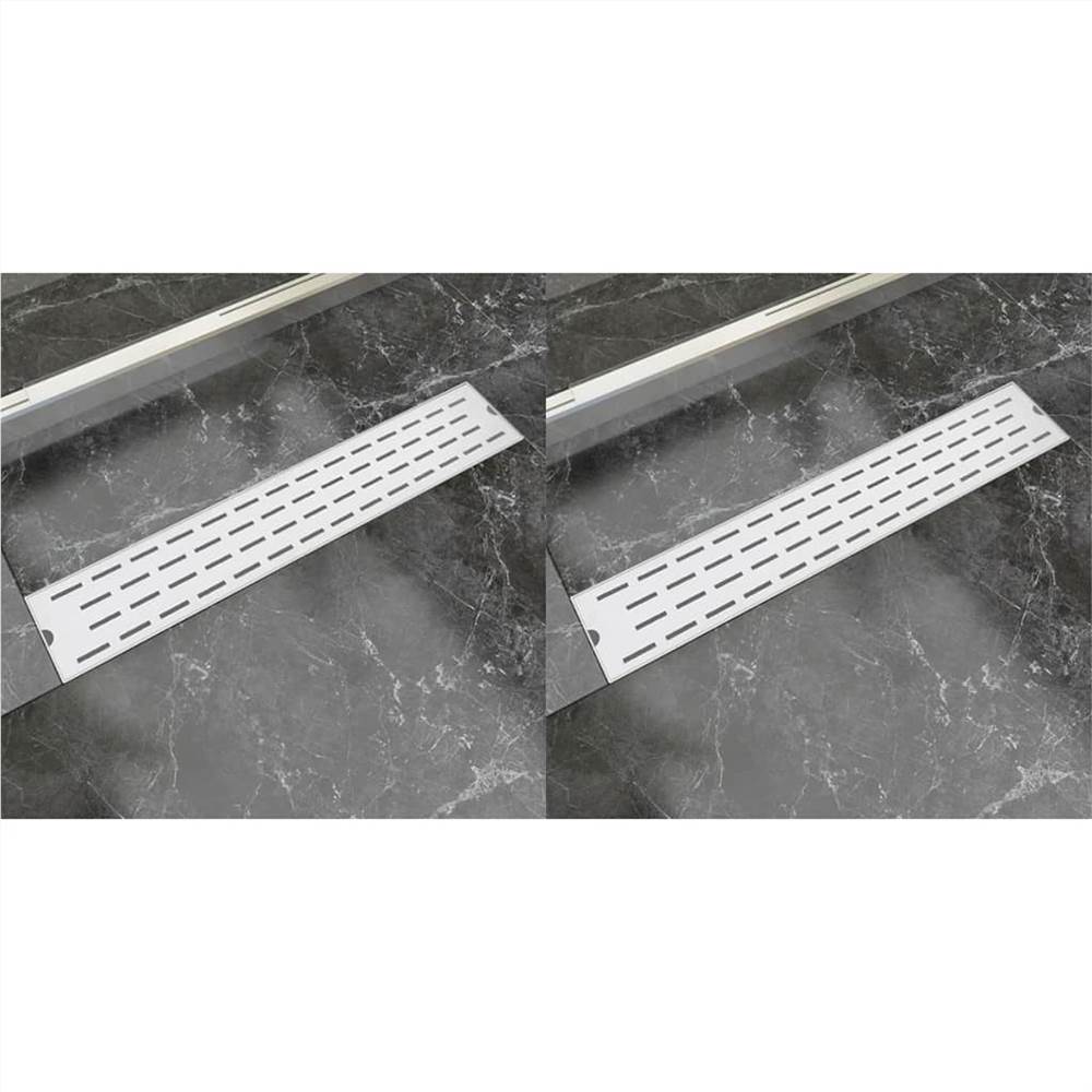 

Linear Shower Drain 2 pcs Line 630x140 mm Stainless Steel
