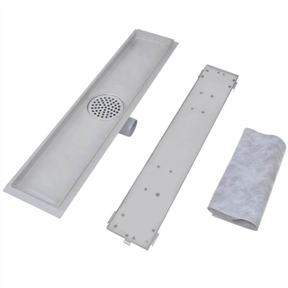 Linear Shower Drain 2 pcs Line 630x140 mm Stainless Steel
