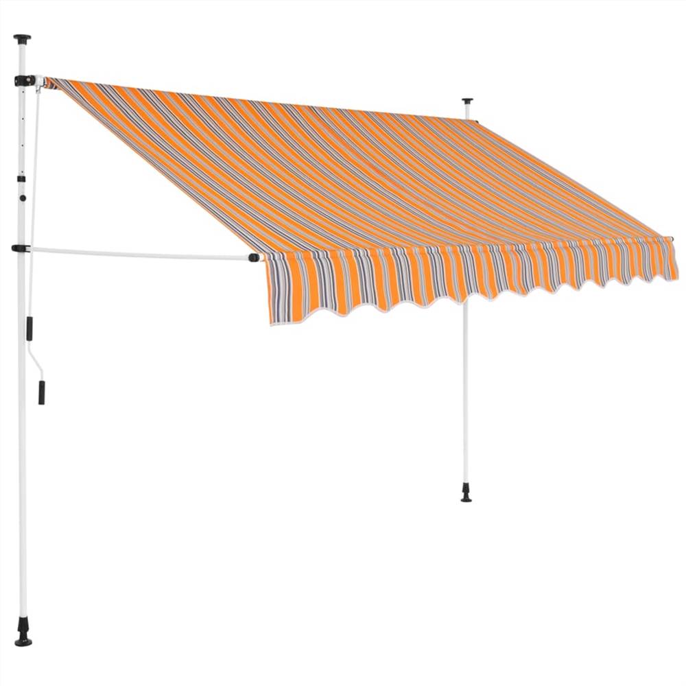 

Manual Retractable Awning 300 cm Yellow and Blue Stripes