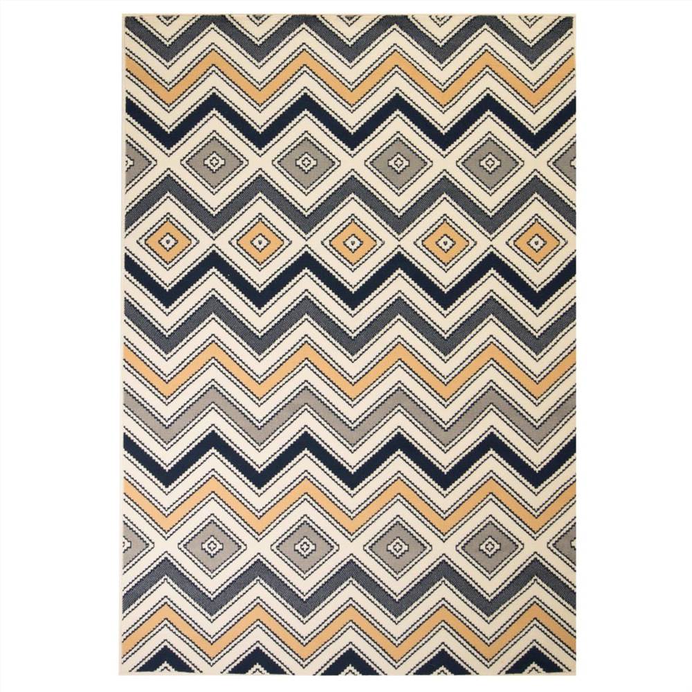 

Modern Rug Zigzag Design 120x170 cm Brown/Black/Blue