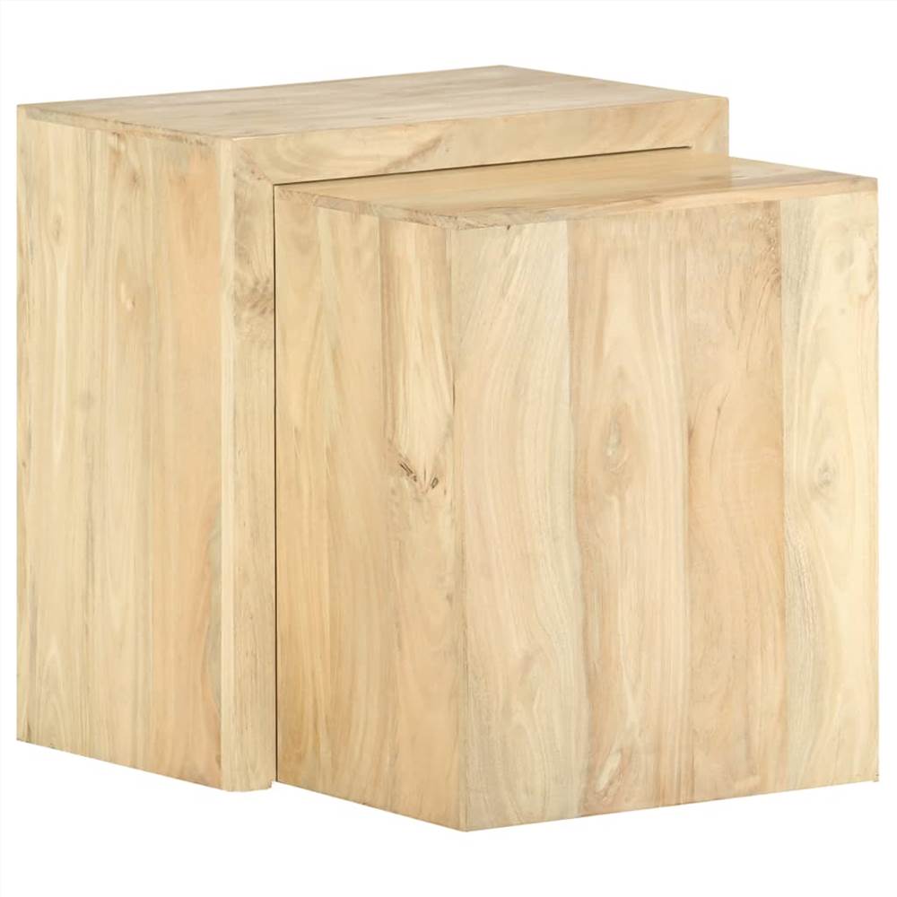 

Nesting Tables 2 pcs Solid Mango Wood