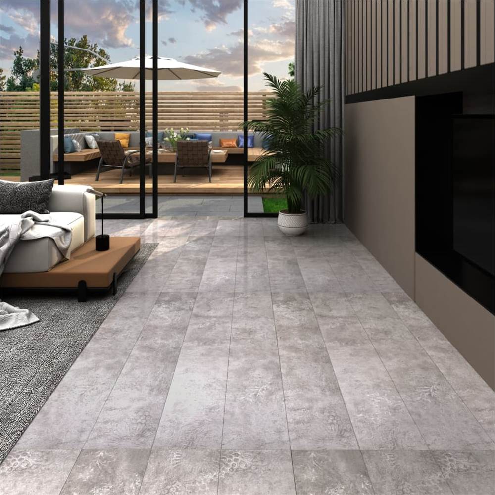

PVC Flooring Planks 5.02 m² 2 mm Self-adhesive Earth Grey
