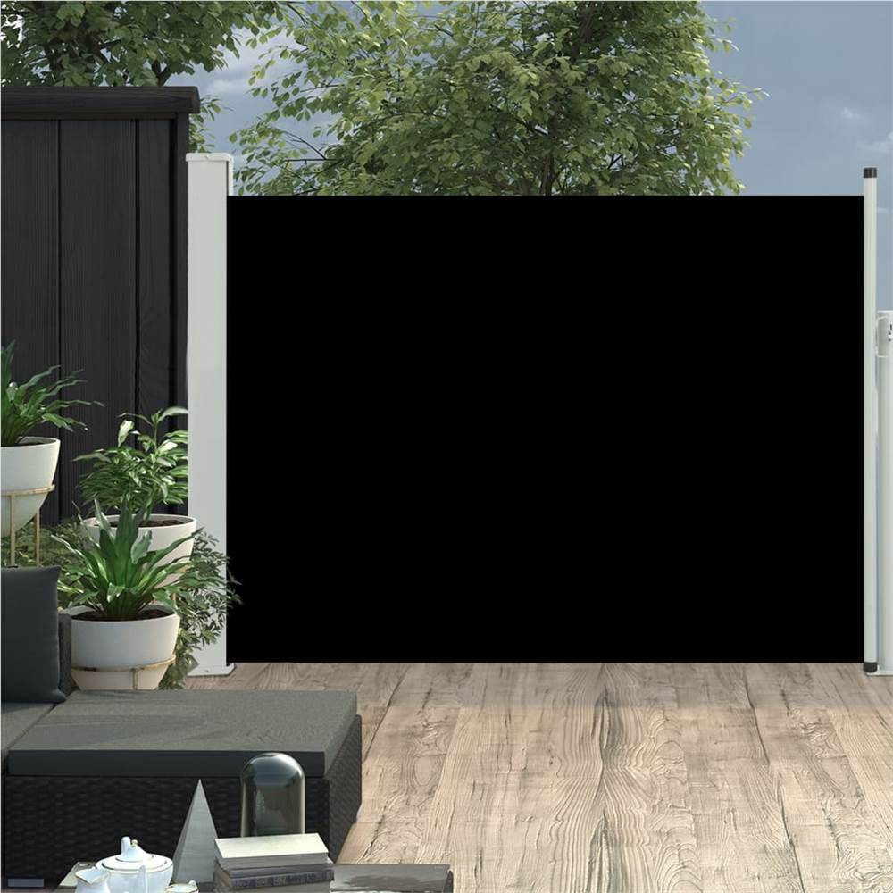 

Patio Retractable Side Awning 120x500 cm Black