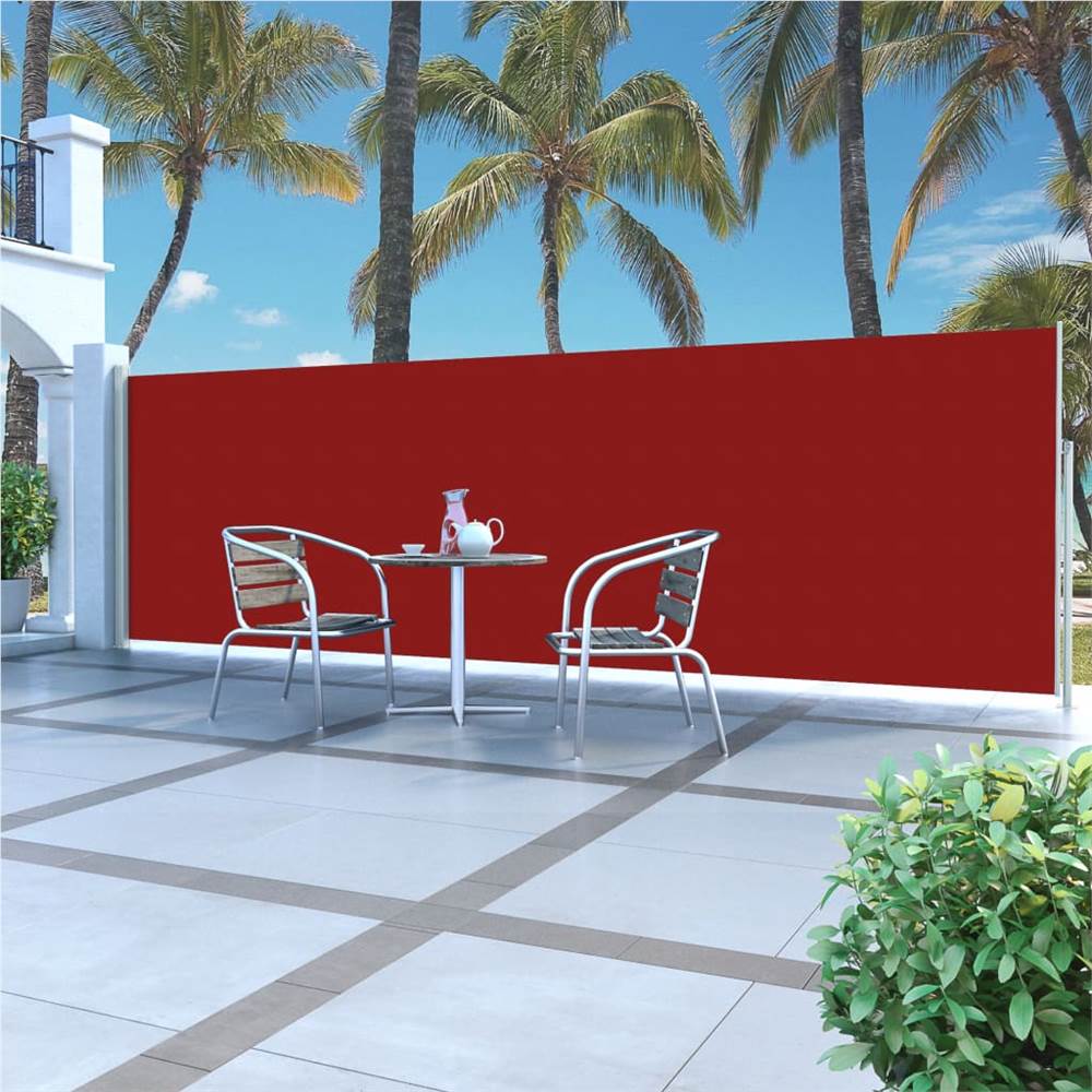 Retractable Side Awning 160 x 500 cm Red