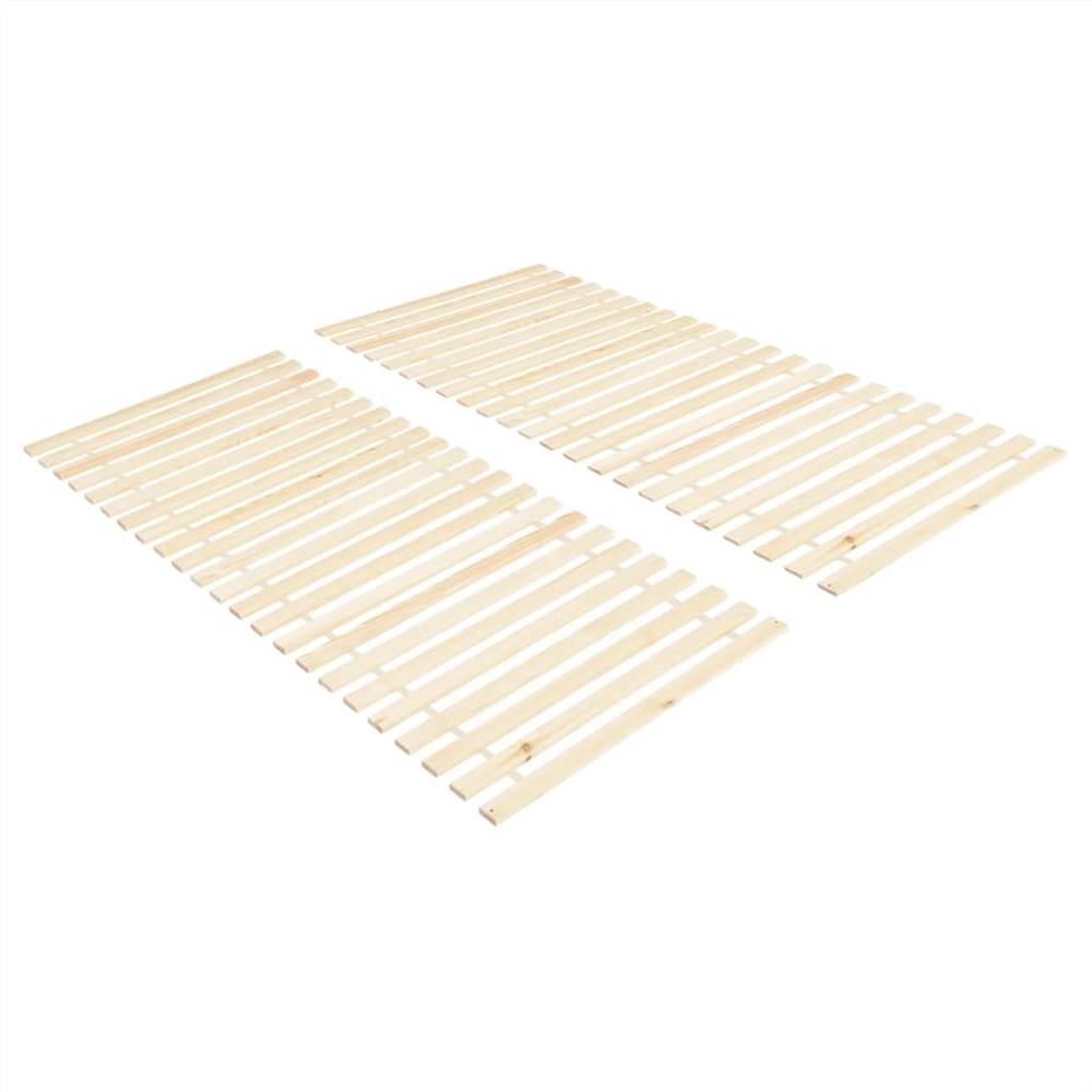 

Roll up Bed Bases 2 pcs with 23 Slats 80x200 cm Solid Pinewood