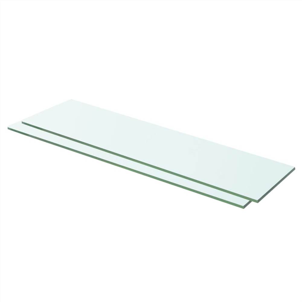 

Shelves 2 pcs Panel Glass Clear 60x12 cm