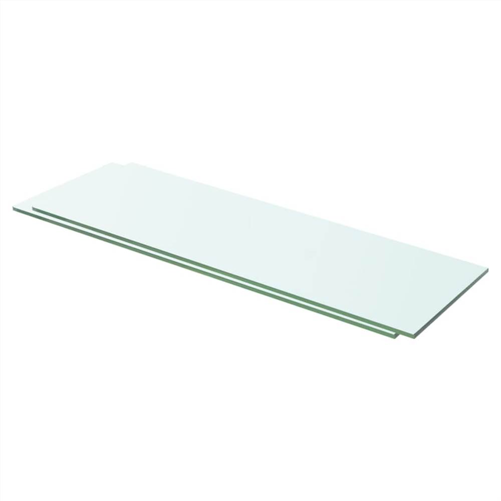 

Shelves 2 pcs Panel Glass Clear 60x15 cm