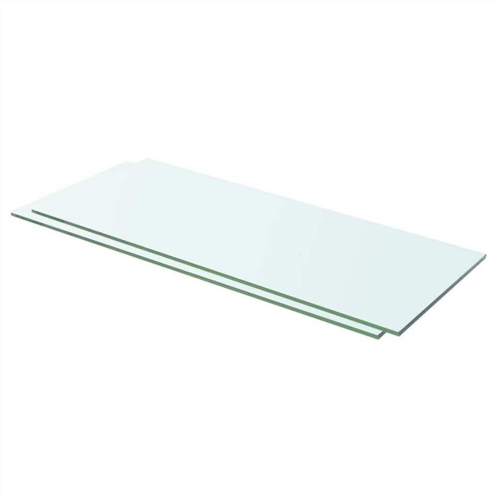 

Shelves 2 pcs Panel Glass Clear 60x20 cm