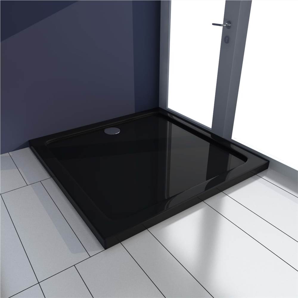 

Shower Base Tray ABS Black 80x80 cm