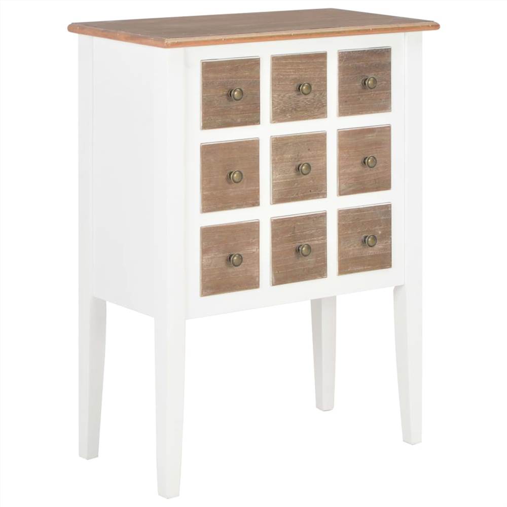 

Sideboard White 54x30x80 cm Solid Wood