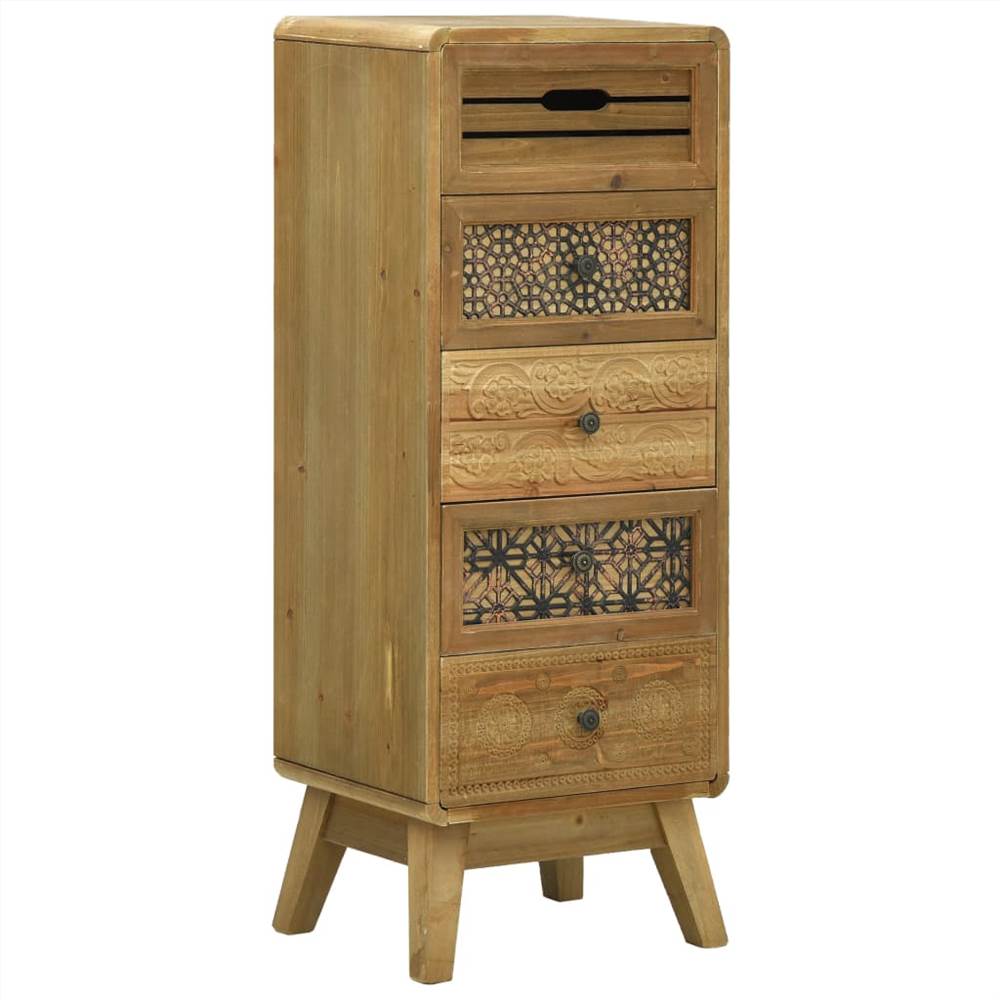

Sideboard with 5 Drawers Brown 37x30x97.5 cm Wood