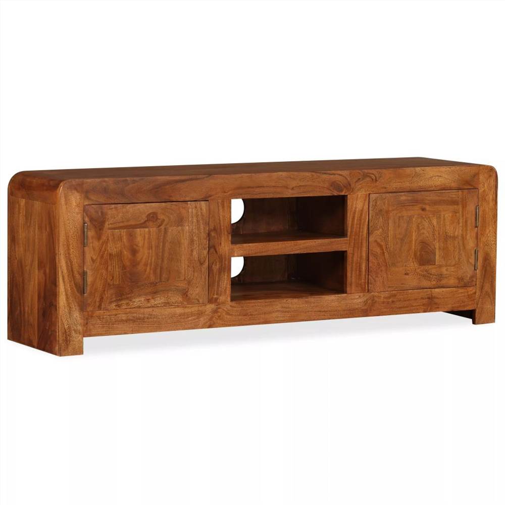 

TV Cabinet Solid Wood with Sheesham Finish 120x30x40 cm