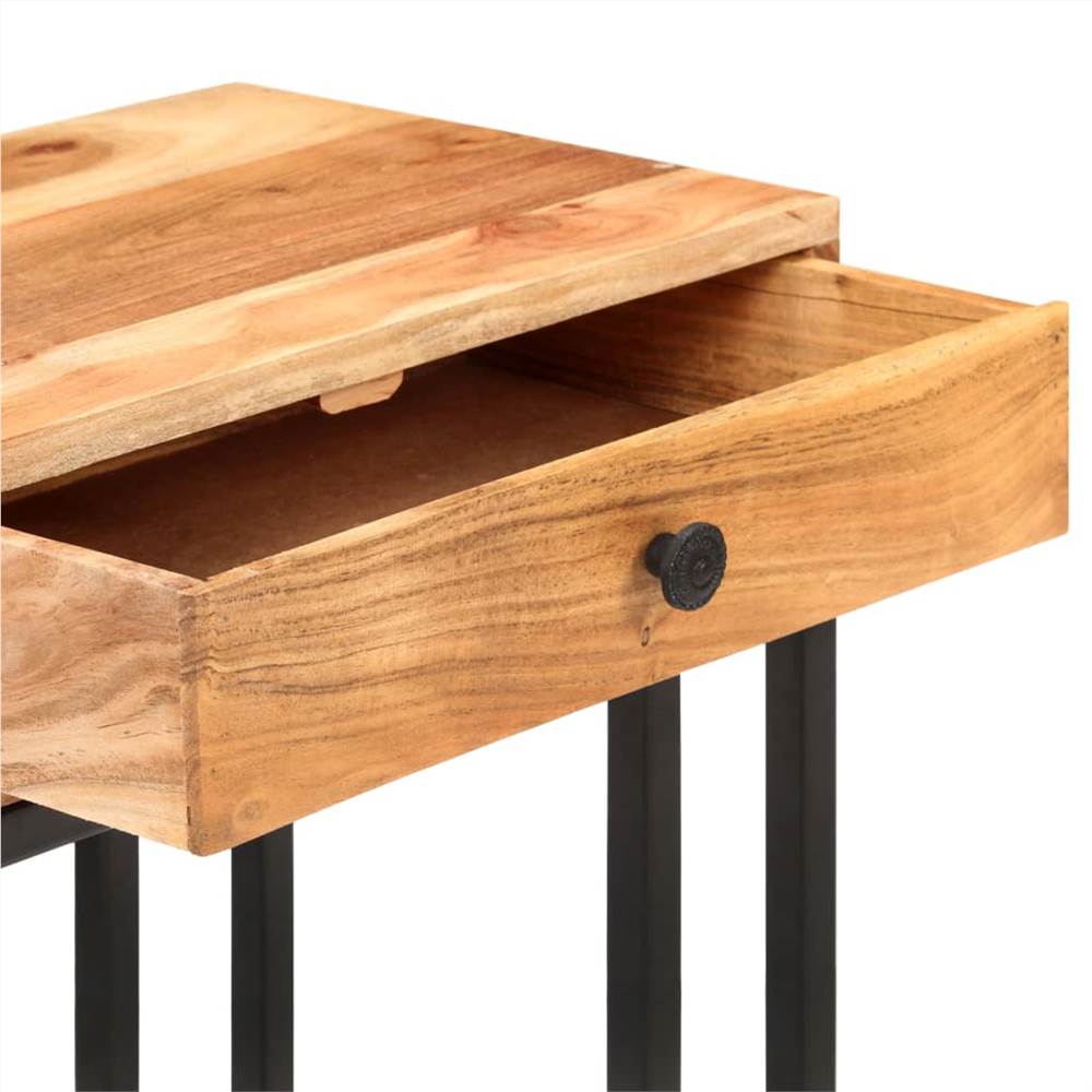 U-Shaped Side Table 45x30x61cm Solid Acacia Wood