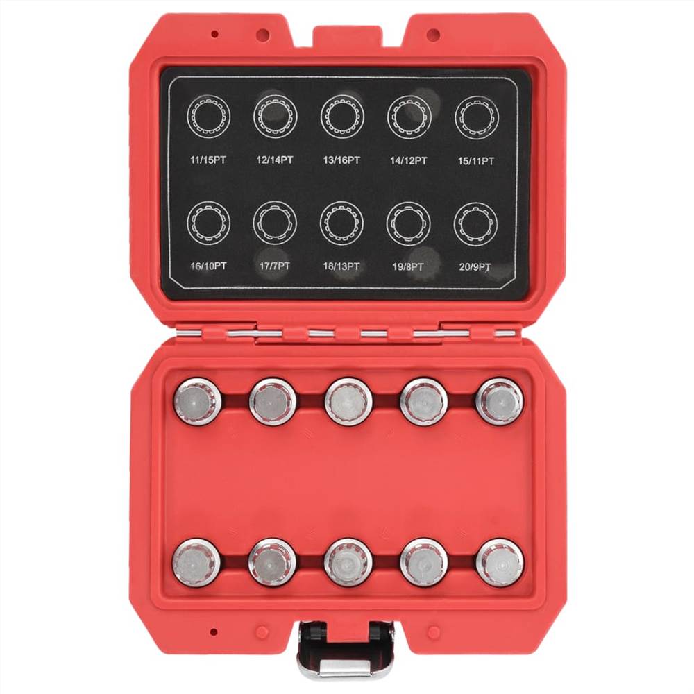 10 Piece Locking Wheel Nut Key Set for BMW